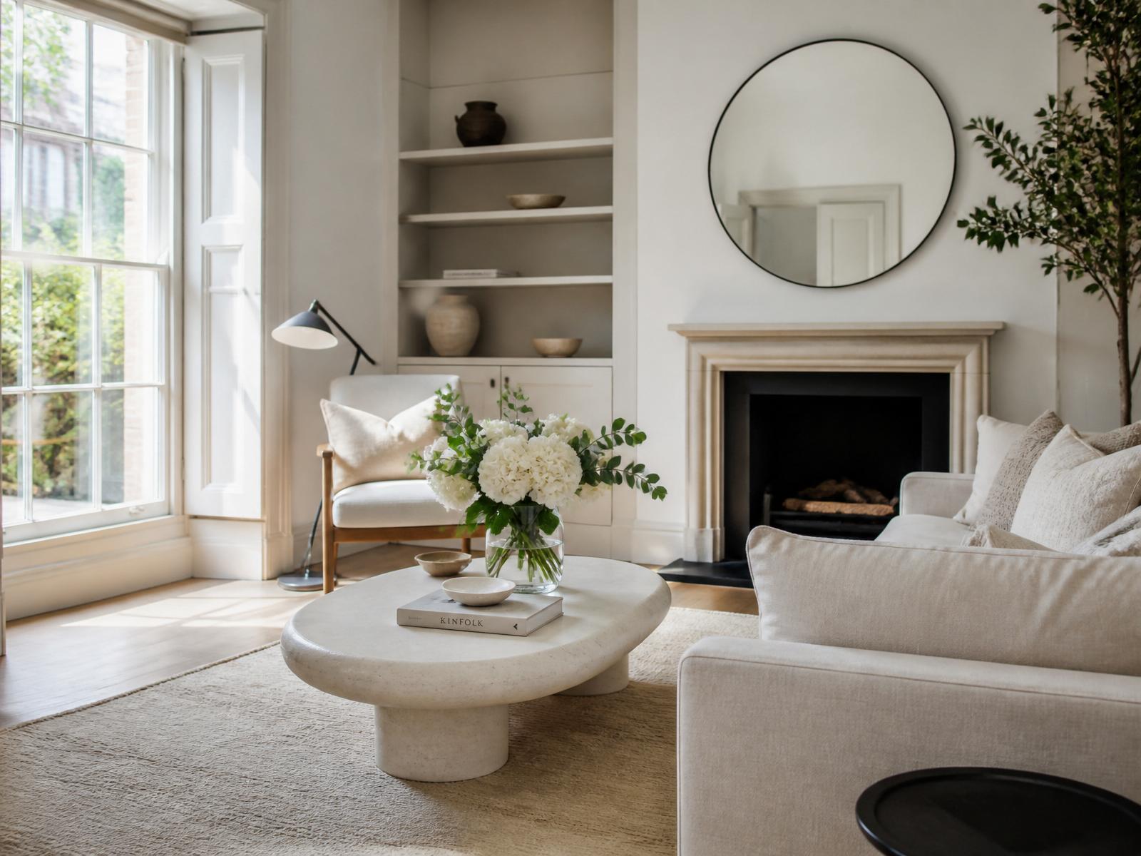 A beautifully clean, bright living room in Exeter